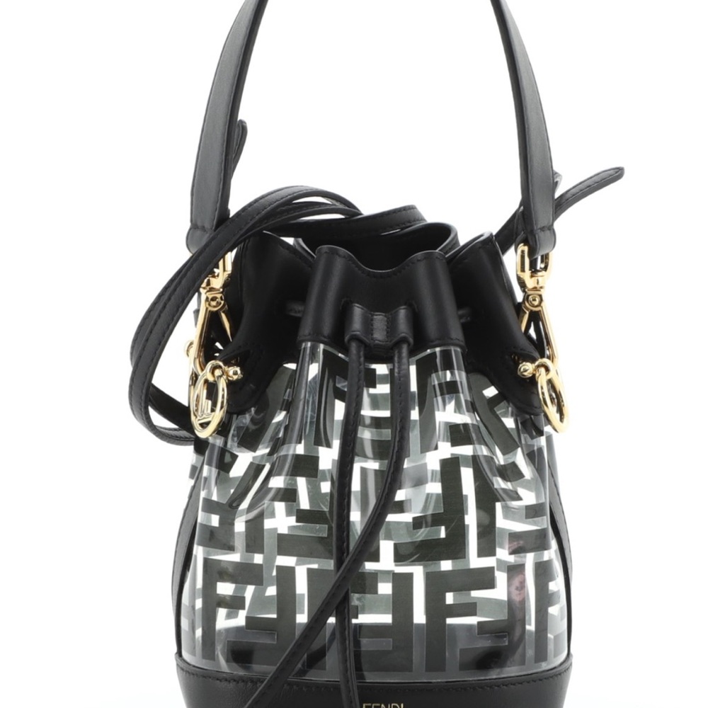 Fendi Black and Gold Shoulder Bag with Iconic Design